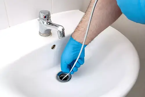 Drain cleaning.Plumbing. Blocked drain fix. Clear blocked drain